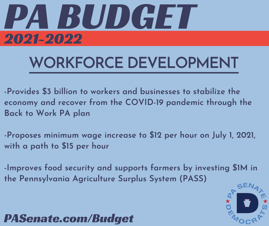 PA Budget 2021-2022 - Workforce Development
