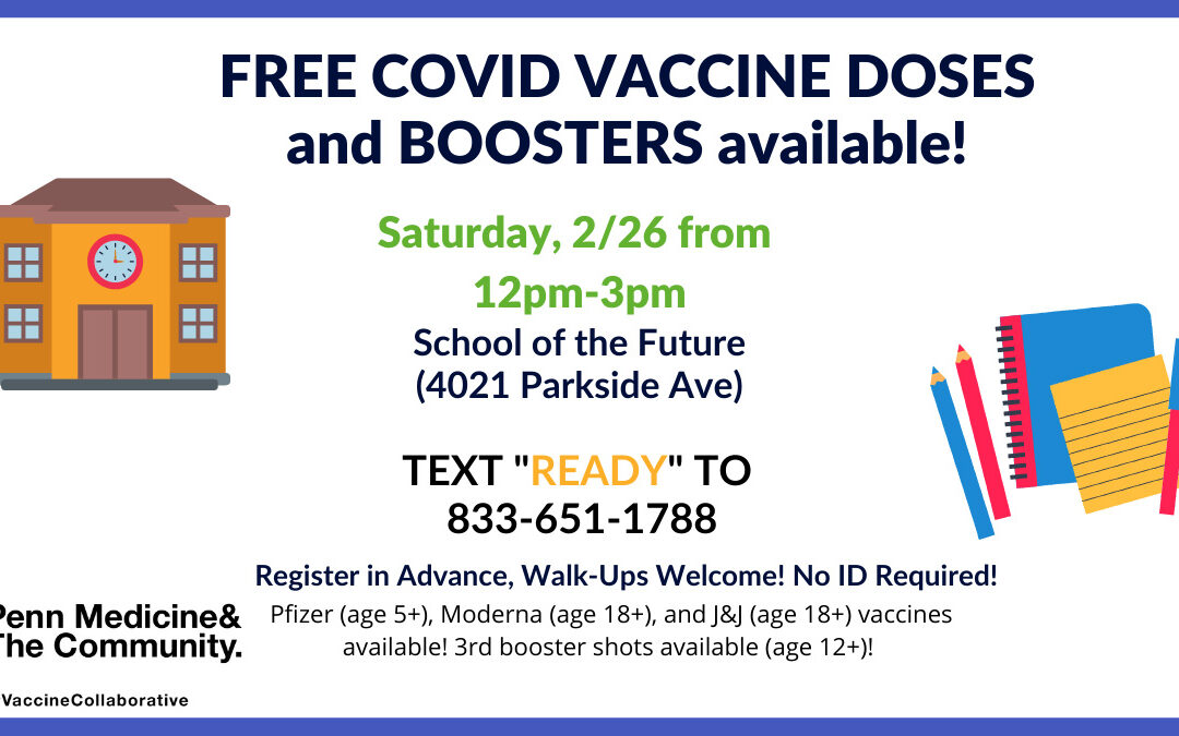 Convenient and Free Vaccine Clinic Tomorrow