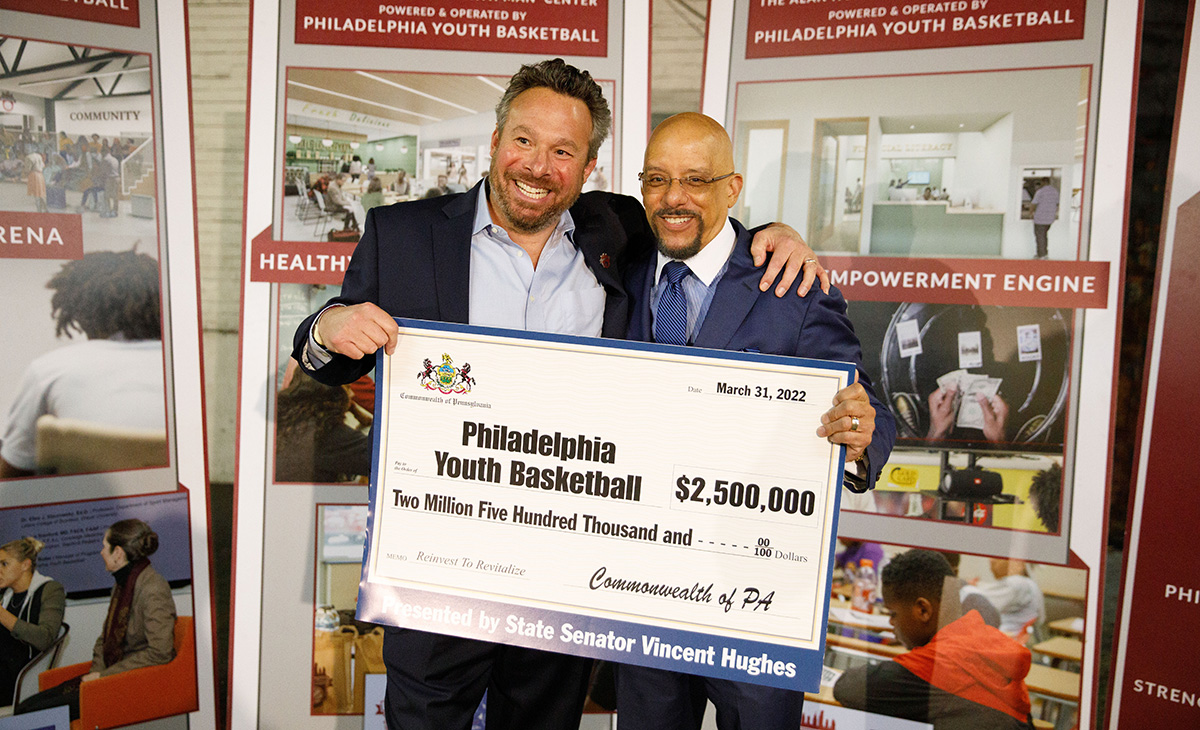 Senator Hughes Presents funds to The Alan Horwitz ‘Sixth Man’ Center