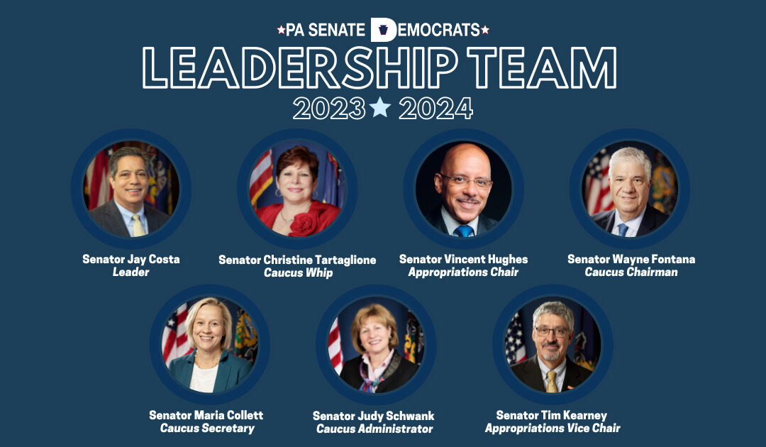 El Caucus Demócrata del Senado de Pensilvania elige a su equipo directivo para la legislatura 2023-24