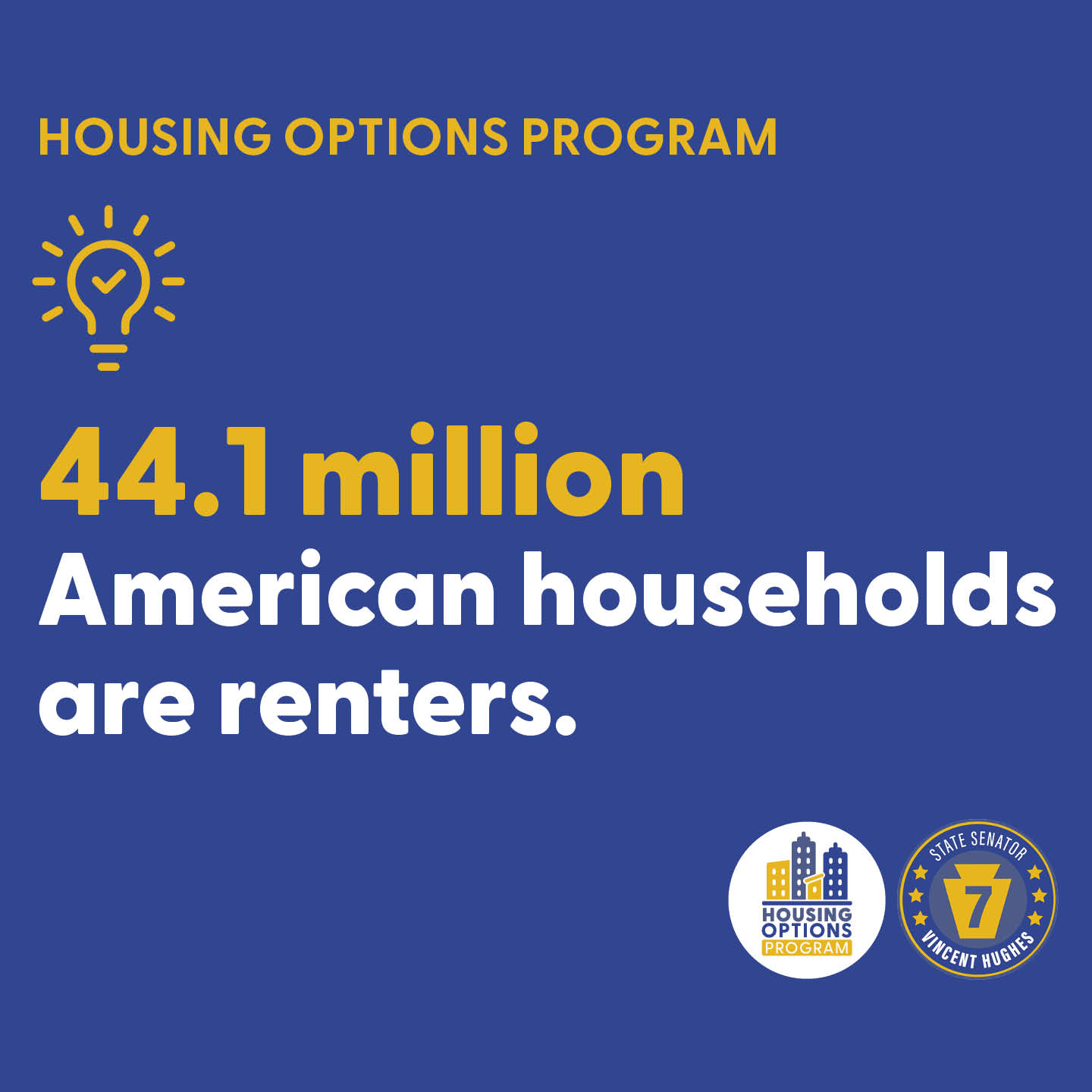 HOUSING OPTIONS PROGRAM - 44.1 million American households are renters.