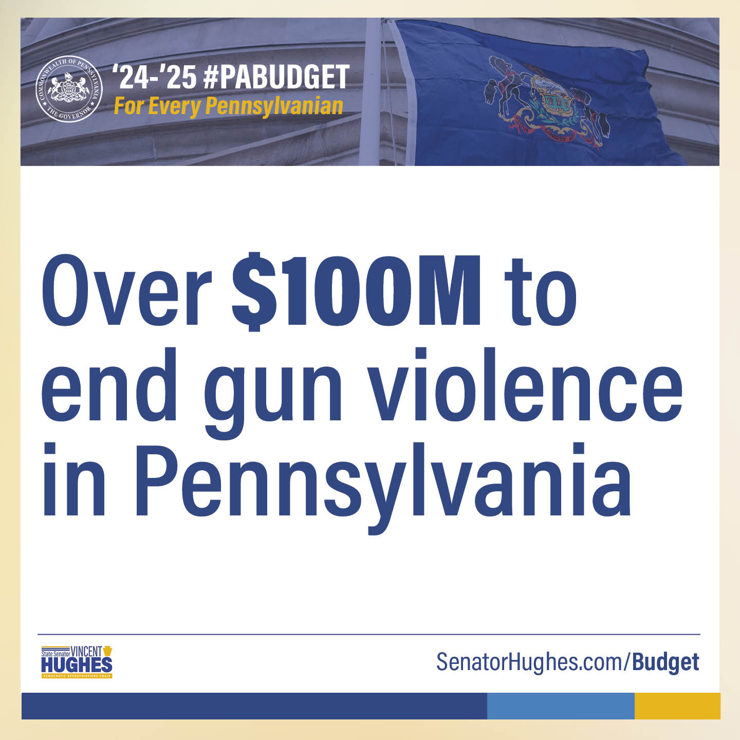 2024-25 Budget Address - $100M to end gun violence in PA