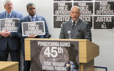 El senador Hughes y los líderes de Pensilvania marcan un hito histórico para la defensa pública y la justicia penal de Pensilvania