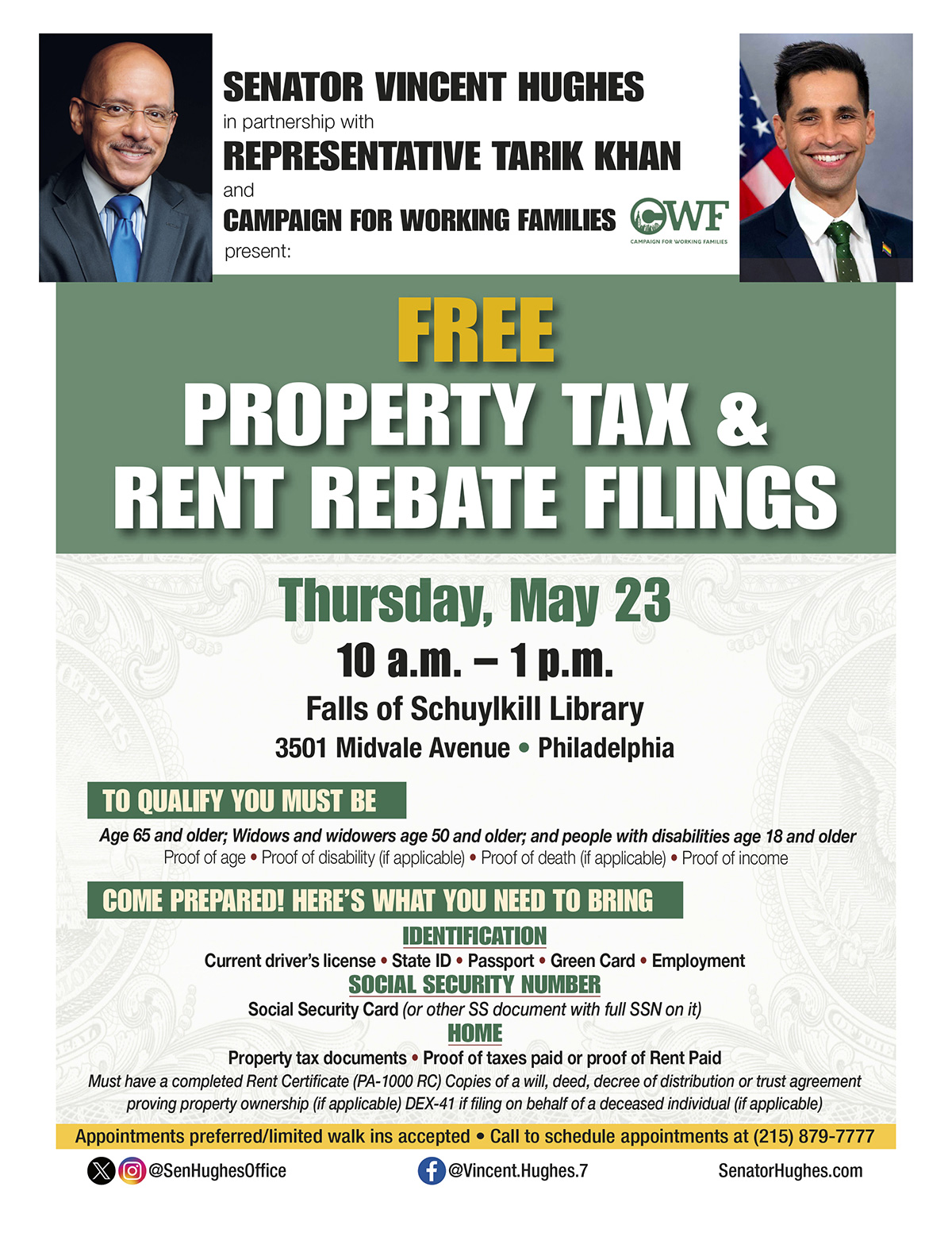 FREE Property Tax/ Rent Rebate Filings - May 23, 2024