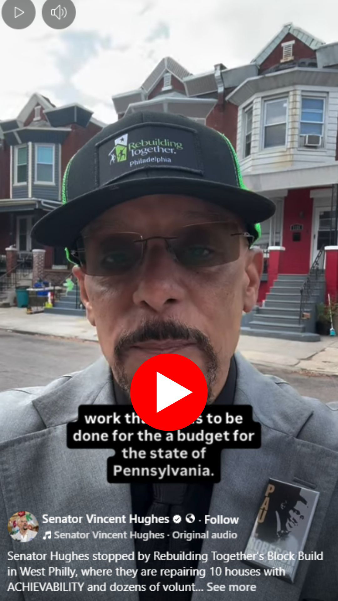 Senator Hughes stopped by Rebuilding Together’s Block Build in West Philly